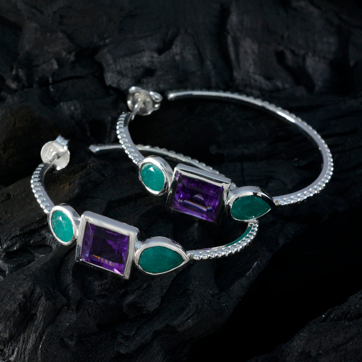 Multi Spanish Teresa Trilogy Stud multicolor 925 Silver Earring Secondary image