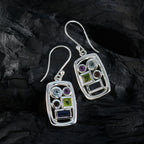 Multi-Russian-Daniela-Penta-Dangle-multicolor-Silver-Earring