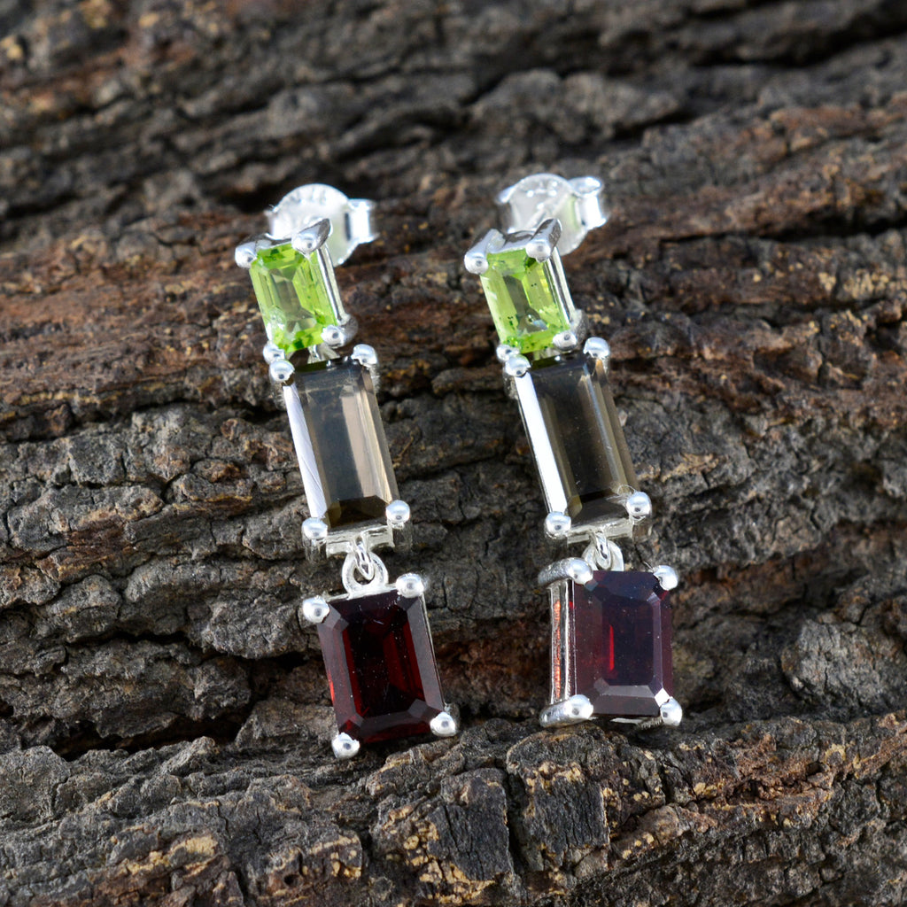 Multi-Spanish-Mila-multiple-Stud-multicolor-925-Sterling-Silver-Earring