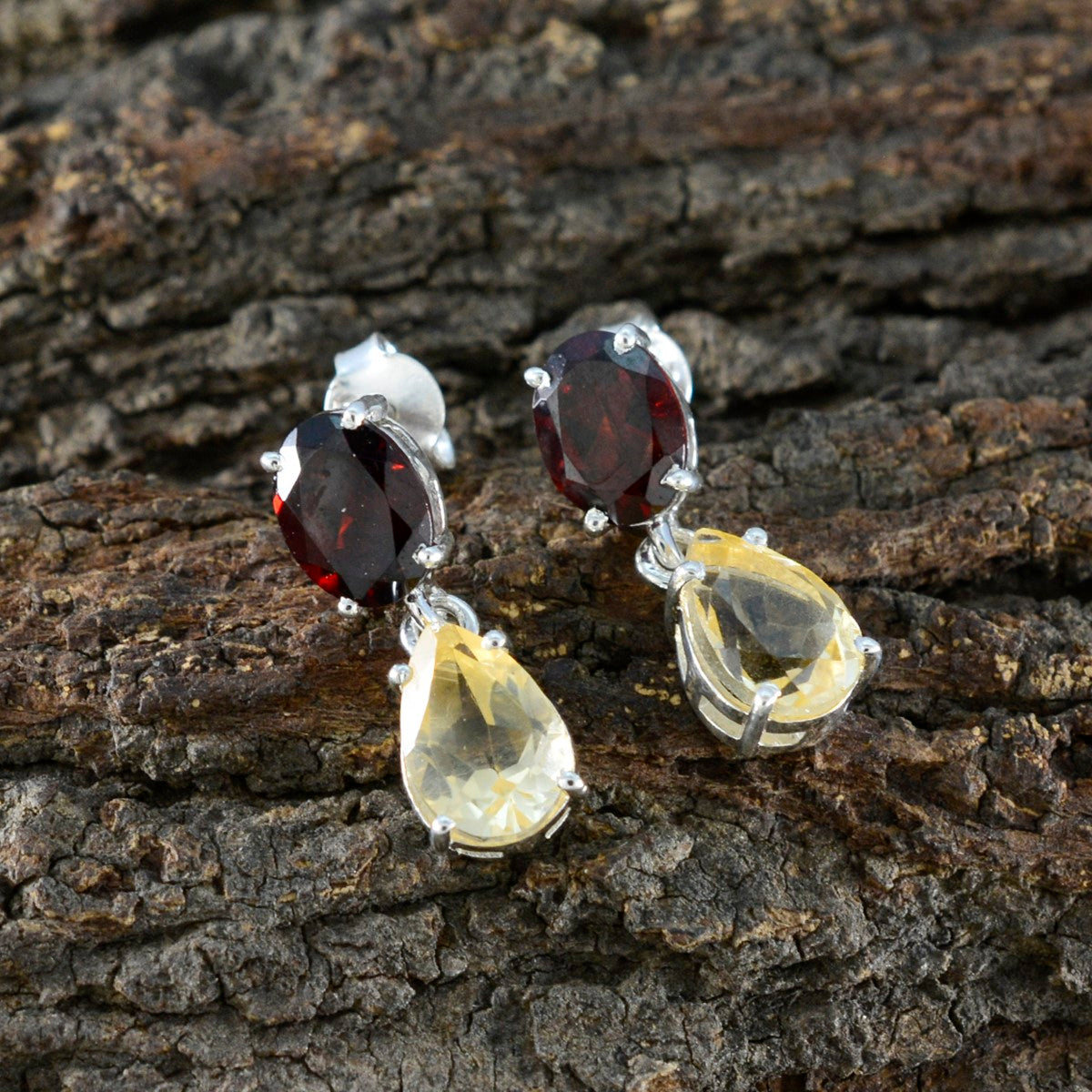 Multi-American-Micaelaa-multiple-Stud-multicolor-Sterling-Silver-Earring