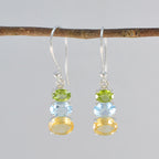 Multi-French-Victoria-multiple-Dangle-multicolor-Sterling-Silver-Earring