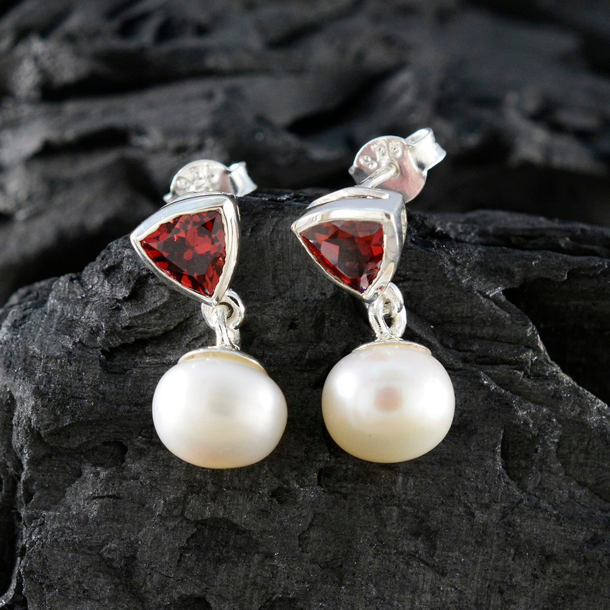 Multi-American-Lourdees-multiple-Stud-multicolor-925-Silver-Earring