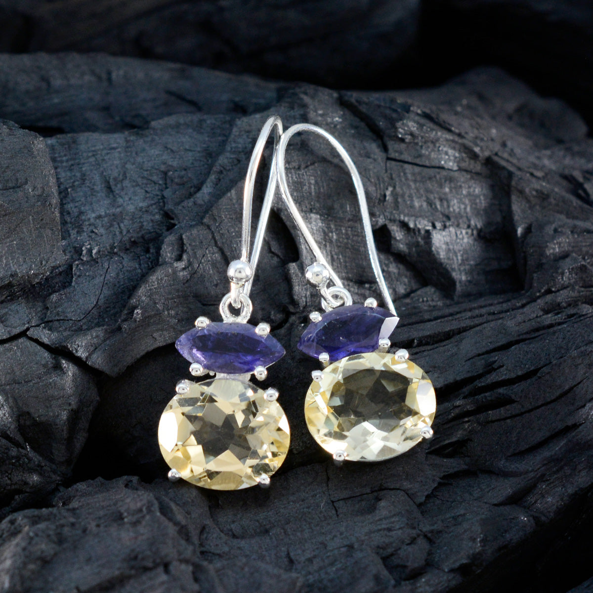 Multi-Russian-Jiwoo-multiple-Dangle-multicolor-92.5-Silver-Earring