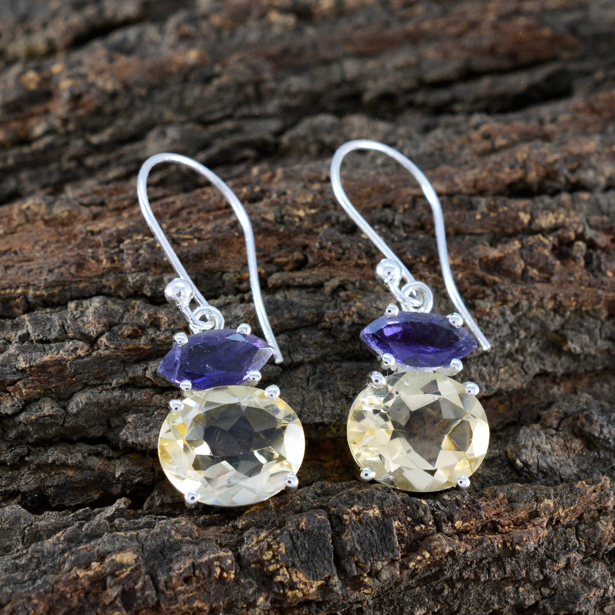 Multi-Russian-Jiwoo-multiple-Dangle-multicolor-92.5-Silver-Earring