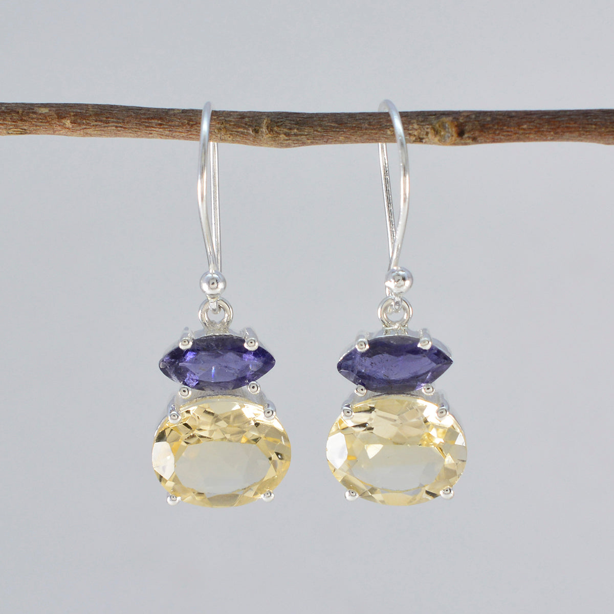 Multi-Russian-Jiwoo-multiple-Dangle-multicolor-92.5-Silver-Earring