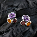 Multi-Egyptian-Nora-multiple-Stud-multicolor-Sterling-Silver-Earring