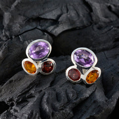 Multi-Egyptian-Nora-multiple-Stud-multicolor-Sterling-Silver-Earring