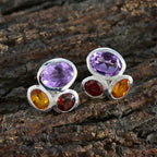 Multi-Egyptian-Nora-multiple-Stud-multicolor-Sterling-Silver-Earring