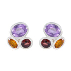 Multi-Egyptian-Nora-multiple-Stud-multicolor-Sterling-Silver-Earring