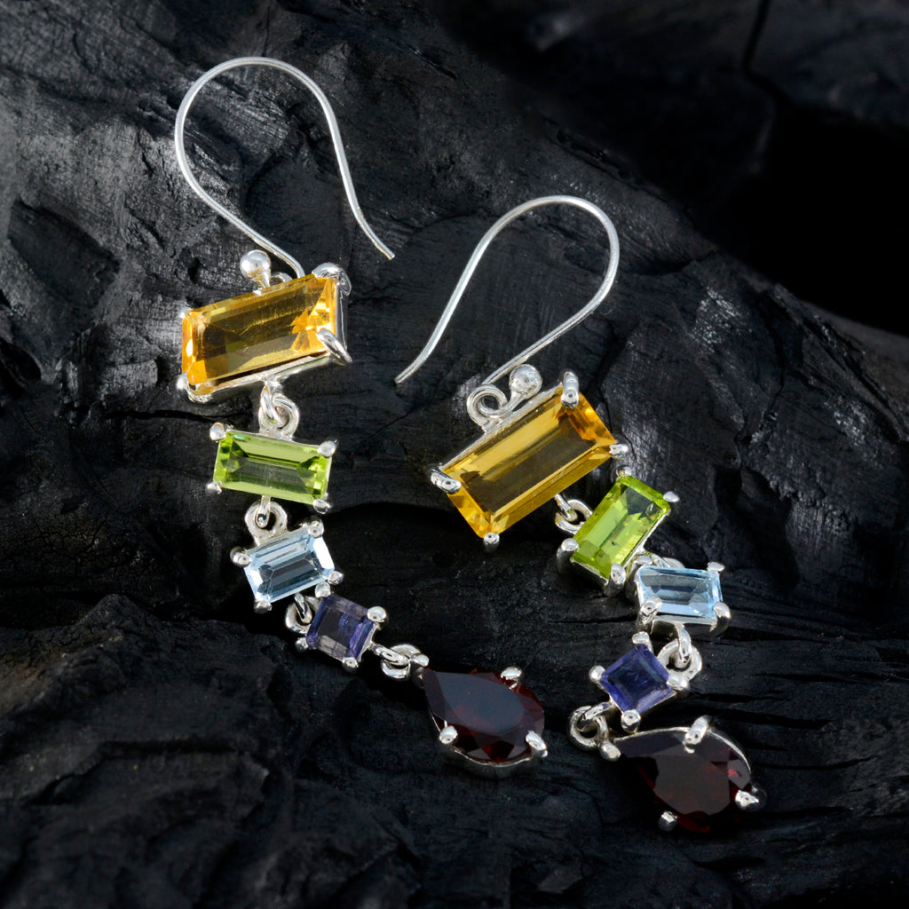 Multi-Italian-Penelope-Penta-Dangle-multicolor-925-Silver-Earring