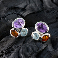 Multi-American-Nova-multiple-Stud-multicolor-925-Silver-Earring