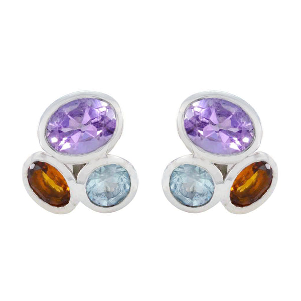 Multi-American-Nova-multiple-Stud-multicolor-925-Silver-Earring
