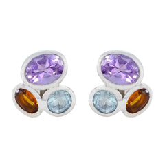 Multi-American-Nova-multiple-Stud-multicolor-925-Silver-Earring
