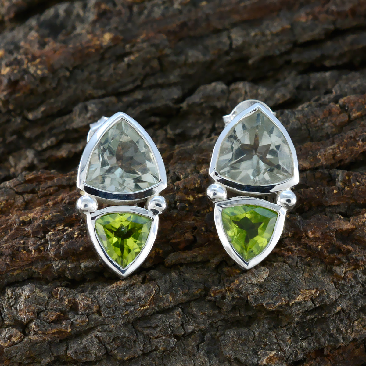 Multi-Spanish-Bella-Toi-et-Moi-Stud-multicolor-925-Sterling-Silver-Earring