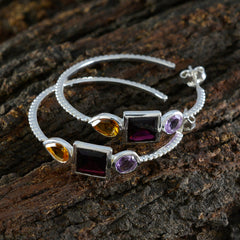 Multi-German-Jia-Trilogy-Stud-multicolor-Sterling-Silver-Earring