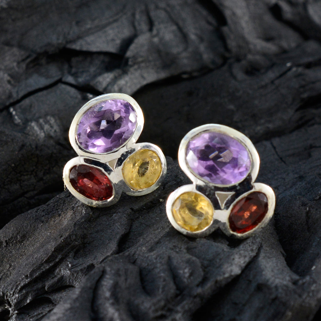 Multi-Korean-Olivia-multiple-Stud-multicolor-92.5-Silver-Earring