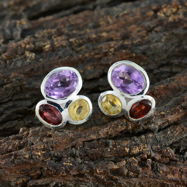 Multi-Korean-Olivia-multiple-Stud-multicolor-92.5-Silver-Earring