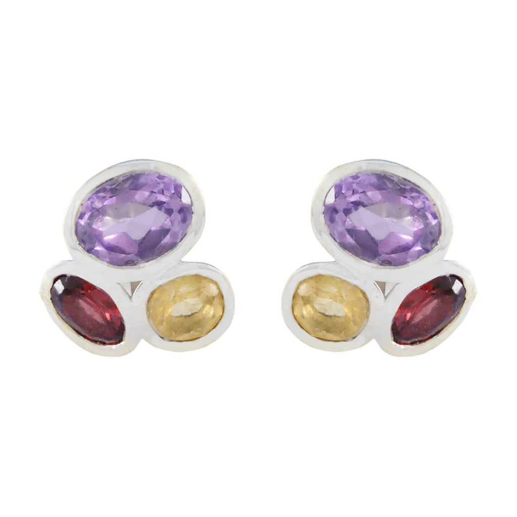 Multi-Korean-Olivia-multiple-Stud-multicolor-92.5-Silver-Earring