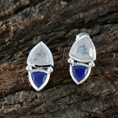 Multi-Latin-American-Bianca-Toi-et-Moi-Stud-multicolor-Silver-Earring