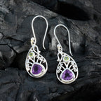 Multi-French-Hanna-multiple-Dangle-multicolor-Silver-Earring