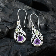 Multi-French-Hanna-multiple-Dangle-multicolor-Silver-Earring