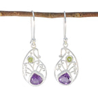 Multi-French-Hanna-multiple-Dangle-multicolor-Silver-Earring