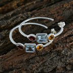 Multi-African-Ji-eun-Trilogy-Stud-multicolor-925-Silver-Earring