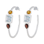 Multi-African-Ji-eun-Trilogy-Stud-multicolor-925-Silver-Earring
