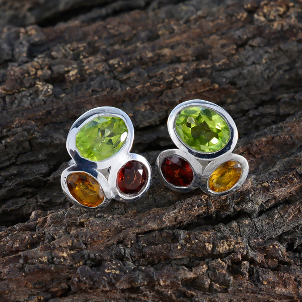 Multi-Japanese-Pauline-multiple-Stud-multicolor-925-Sterling-Silver-Earring
