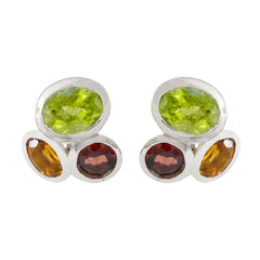 Multi-Japanese-Pauline-multiple-Stud-multicolor-925-Sterling-Silver-Earring