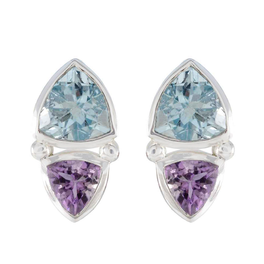 Multi-French-Camila-Toi-et-Moi-Stud-multicolor-Sterling-Silver-Earring