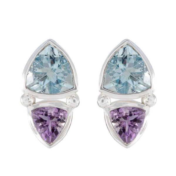 Multi-French-Camila-Toi-et-Moi-Stud-multicolor-Sterling-Silver-Earring