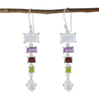 Multi-Australian-Savannah-Penta-Dangle-multicolor-Silver-Earring