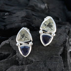 Multi-German-Camilla-Toi-et-Moi-Stud-multicolor-925-Silver-Earring