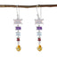 Multi-Spanish-Scarlett-Penta-Dangle-multicolor-Sterling-Silver-Earring