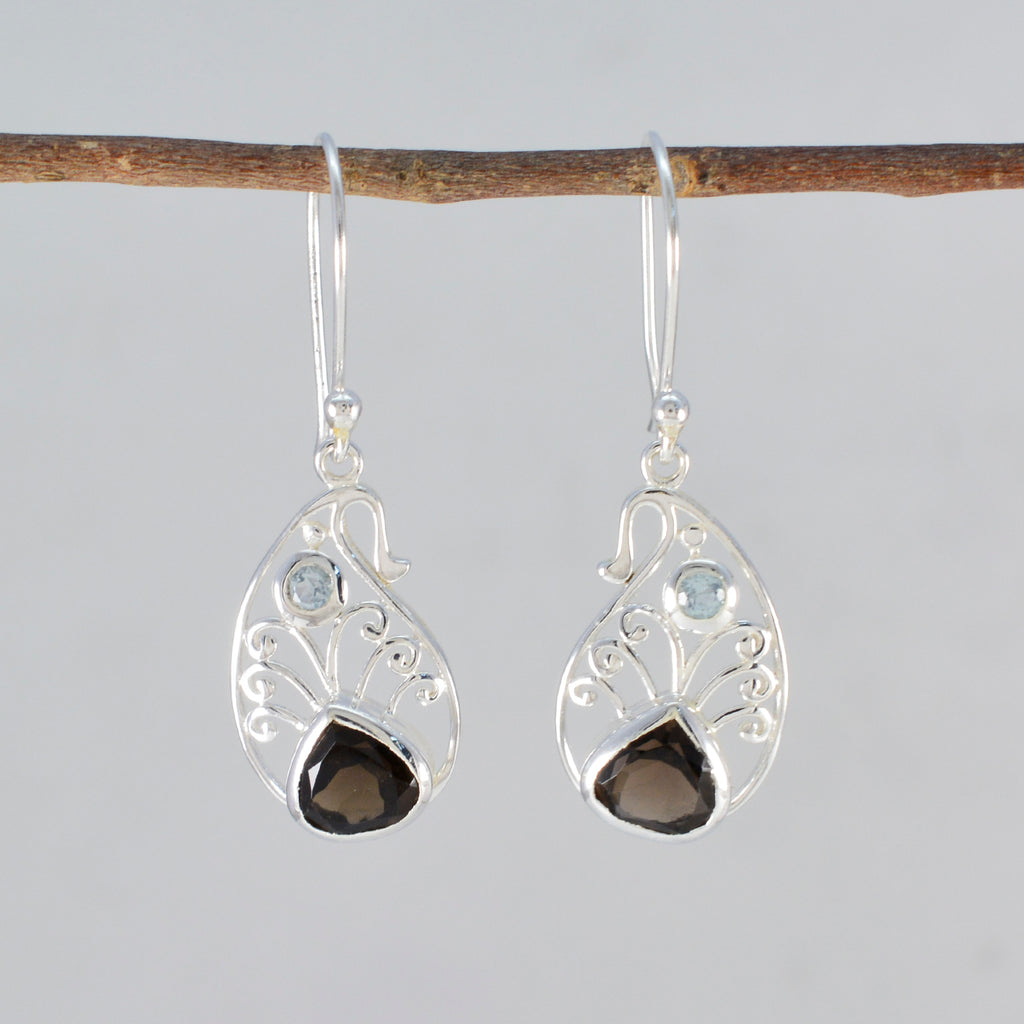 Multi-African-Harper-multiple-Dangle-multicolor-925-Silver-Earring