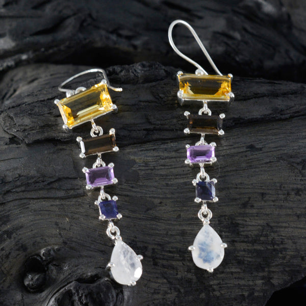 Multi-Latin-American-Skylar-Penta-Dangle-multicolor-925-Silver-Earring