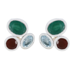 Multi-Mexican-Savannah-multiple-Stud-multicolor-Sterling-Silver-Earring