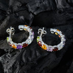 Multi-Korean-Julia-Multiple-Stud-Multicolor-925-Silber-Ohrring
