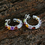 Multi-Korean-Julia-Multiple-Stud-Multicolor-925-Silber-Ohrring