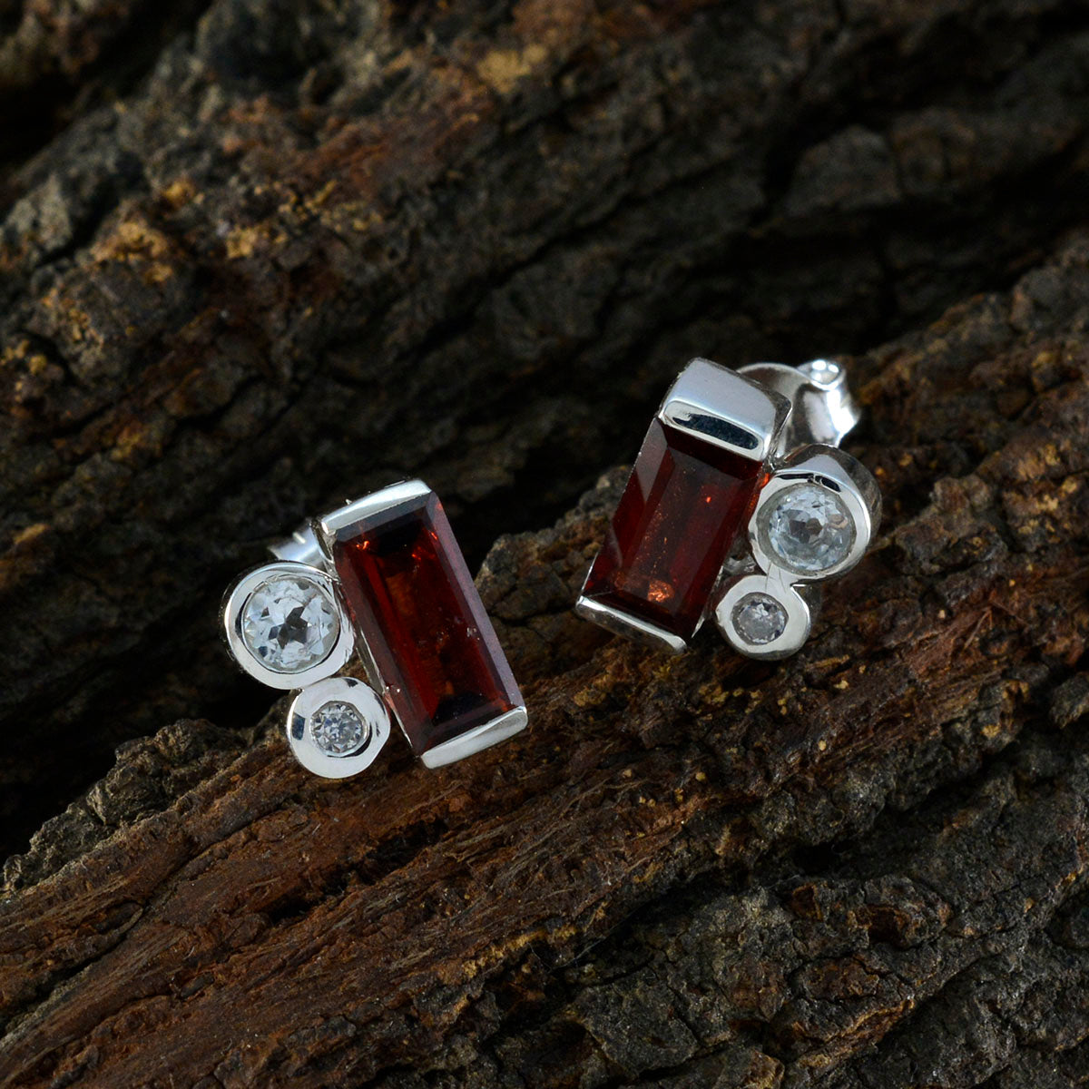 Multi-French-Micaela-Trilogy-Stud-multicolor-925-Sterling-Silver-Earring