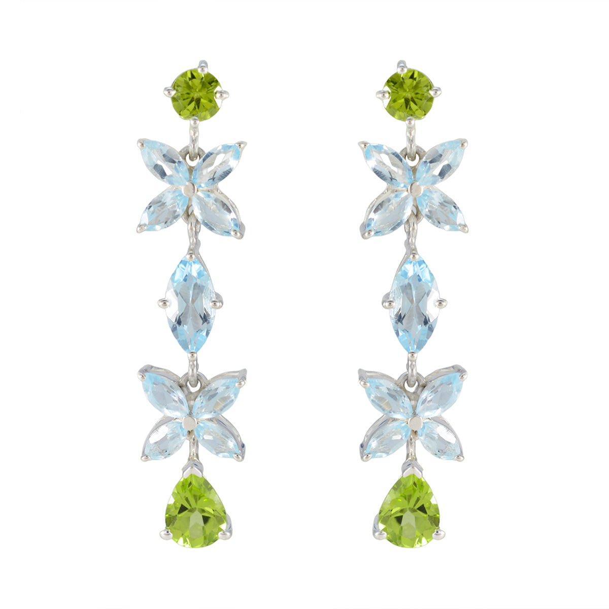 Multi-Australian-Charlotte-multiple-Stud-multicolor-92.5-Silver-Earring