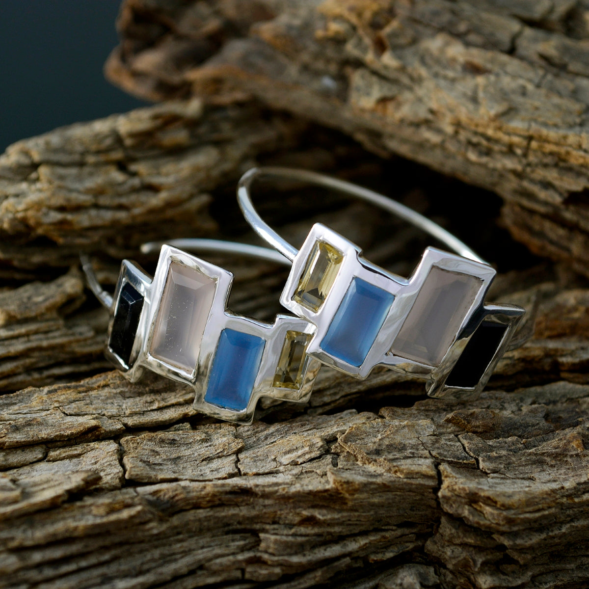 Multi-Moroccan-Carla-multiple-Stud-multicolor-925-Sterling-Silver-Earring