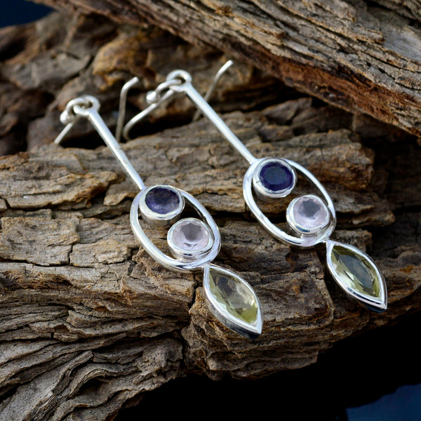 Multi-German-Stella-multiple-Dangle-multicolor-Sterling-Silver-Earring