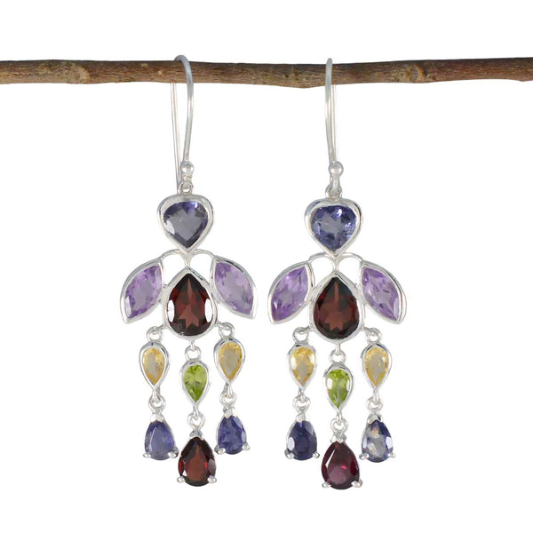 Multi-German-Seo-yeon-multiple-Dangle-multicolor-925-Silver-Earring