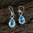 Multi-French-Bianca-Toi-et-Moi-Dangle-multicolor-925-Silver-Earring