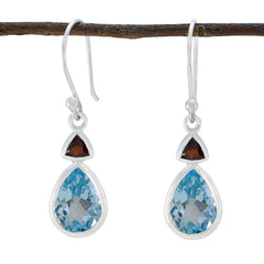 Multi-French-Bianca-Toi-et-Moi-Dangle-multicolor-925-Silver-Earring