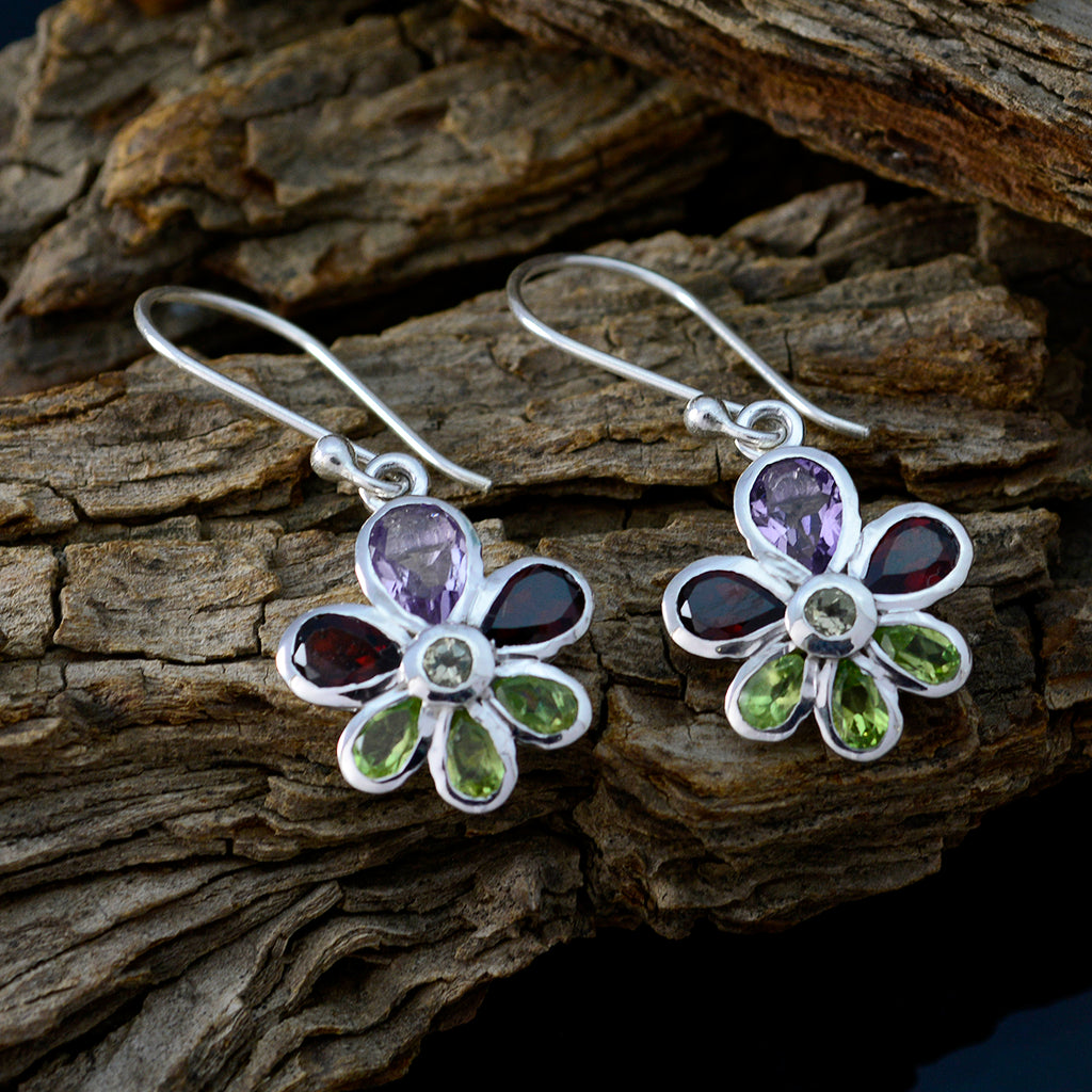 Multi-Russian-Tereza-multiple-Dangle-multicolor-Sterling-Silver-Earring