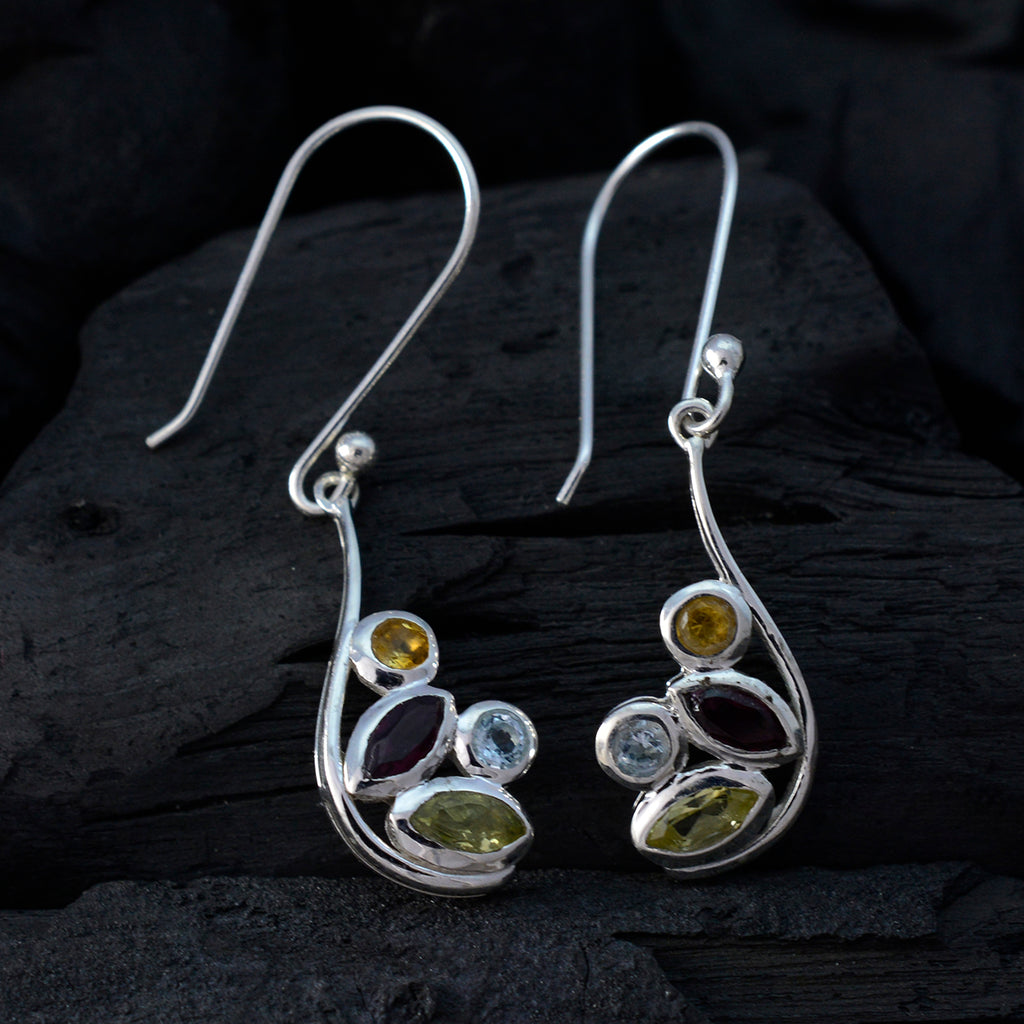 Multi-Middle-Eastern-Aaliyah-quarter-Dangle-multicolor-925-Sterling-Silver-Earring