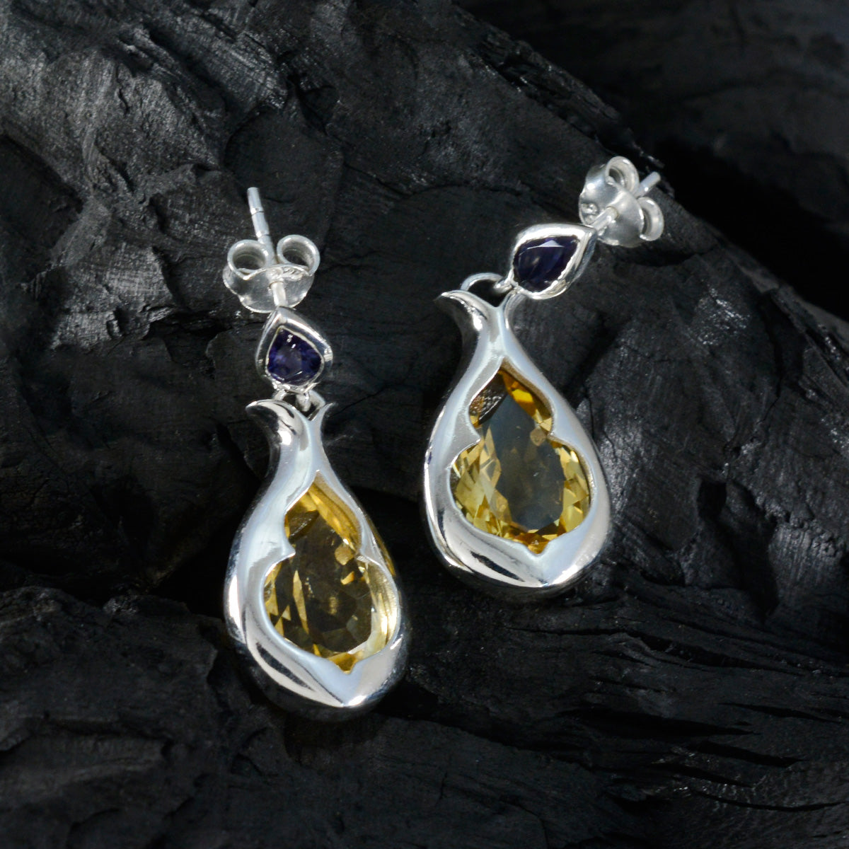 Multi-Mexican-Genesis-Toi-et-Moi-Stud-multicolor-Sterling-Silver-Earring